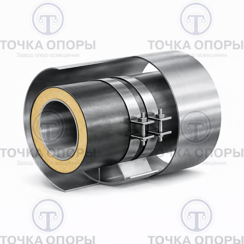 Скользящая опора для прокладки в футляре трубы ППУ Ду1020/1175/1420